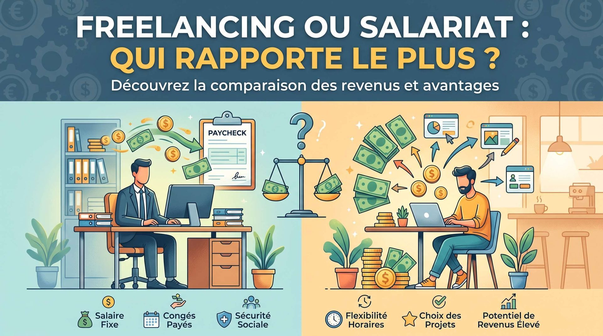 Freelancing ou salariat : qui rapporte le plus ?